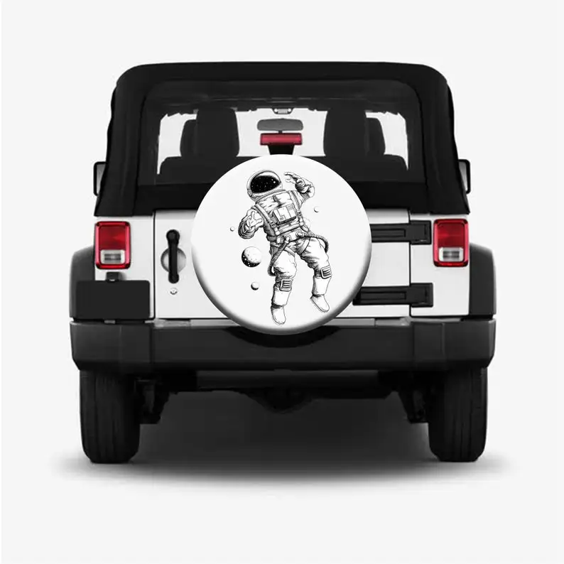 

Чехол для запасной шины, Накладка для астронавта, персонализированная накладка на шину для джипа или внедорожника, водонепроницаемая накла...