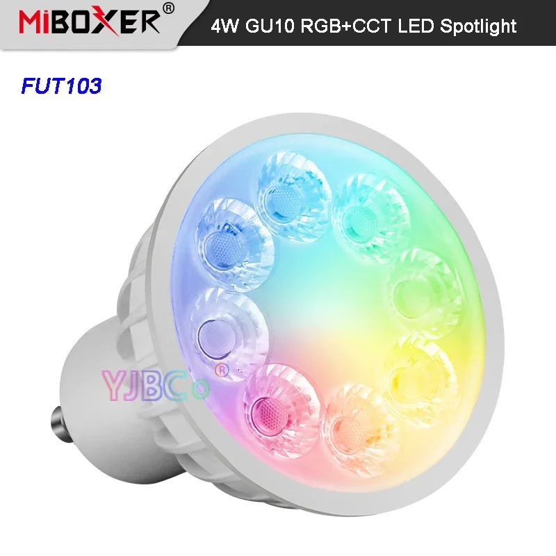 Miboxer FUT103 2 4G 4 Вт GU10 RGB + CCT светодиодный прожектор 110 В 220 переменного тока комнатная
