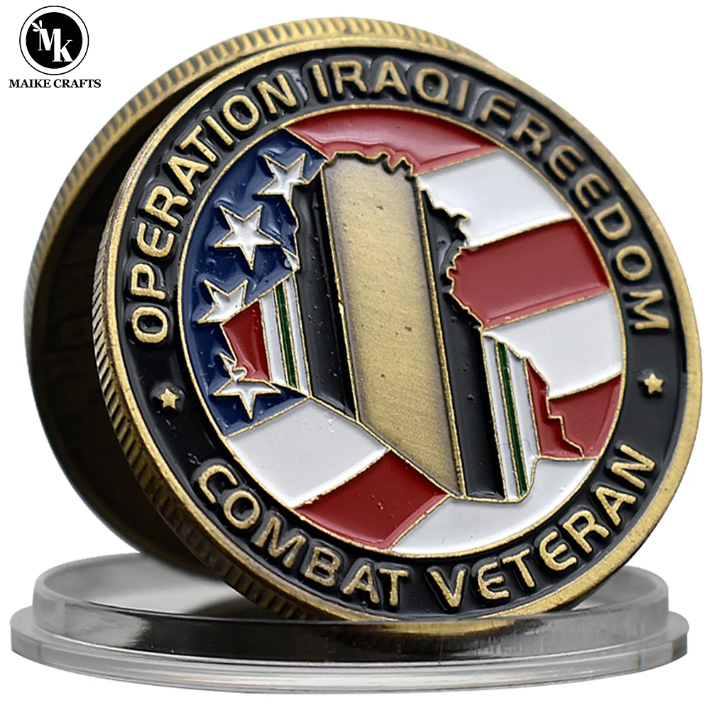Боевая монета опрос «Операция ииракифьюти», Боевая медаль из металла, коллекционная памятная Подарочная медаль