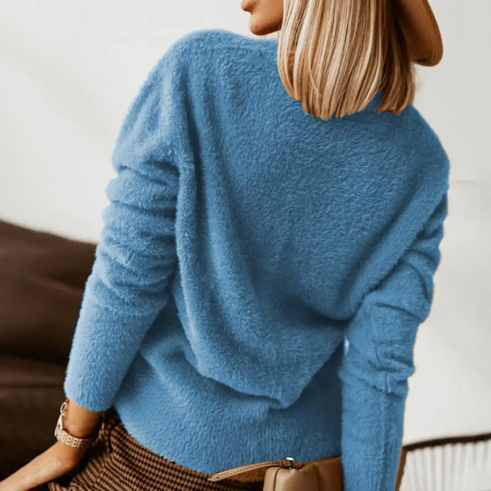 

Chic Sweater Cardigan Warm Soft Sweater Coat Autumn Winter Women Single-breasted Knit Cardigan