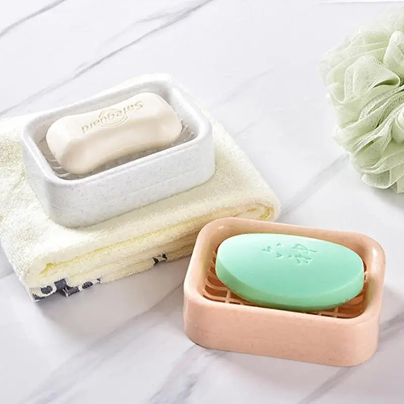 

New Soap Dish With Perforation Home Shower Travel Hiking Holder Container Soap Box Plastic Soap Box Dispenser Soap Rack