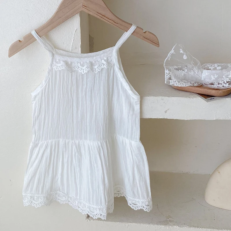 

Infant Baby Girls Jumpsuit+Hair band Cotton Sleeveless Lace Stitching Toddler Baby Girl Romper Summer Baby Girls Clothes