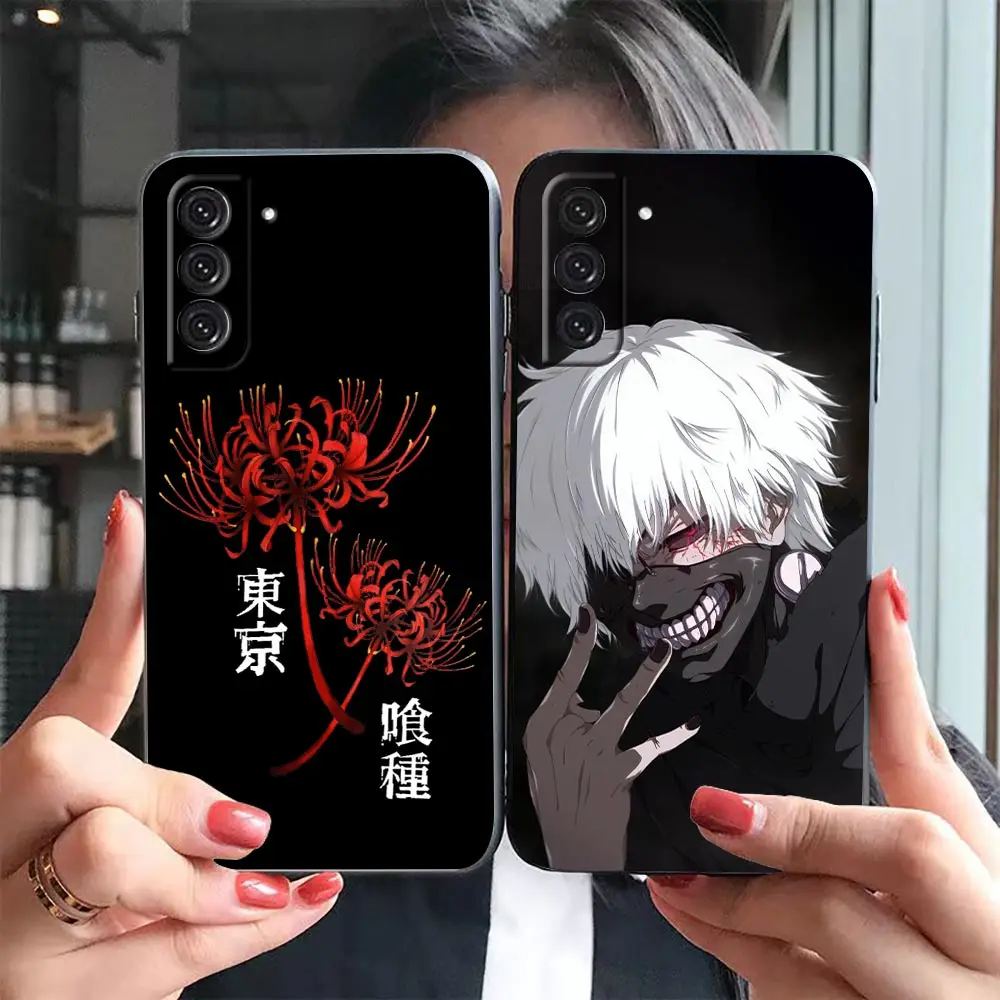 Funda Case For Samsung S23 S22 S21 S20 FE S10 S10E LITE S9 S8 PLUS ULTRA 5G Case Capa Para Anime Boys Kaneki Ken Tokyo Ghoul
