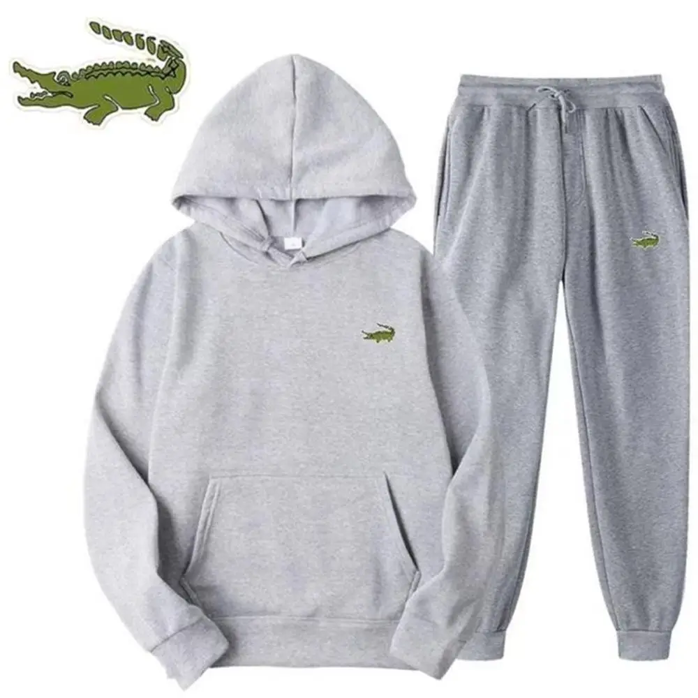 2023 Casual men's fashion sports Hoodie pullover+trousers sports suit