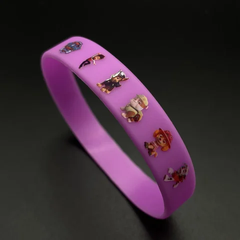 Милый мультяшный силиконовый браслет команда «Щенячий патруль» цветной детский светящийся ночник собака подарок для детей Оптовая продажа от производителя