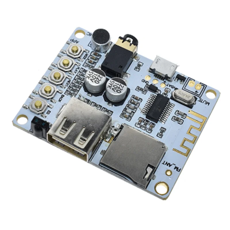 

Bluetooth Audio Receiver Board with USB TF Card Slot Decoding Playback Preamp Output A7-004 5V 2.1 Wireless Stereo