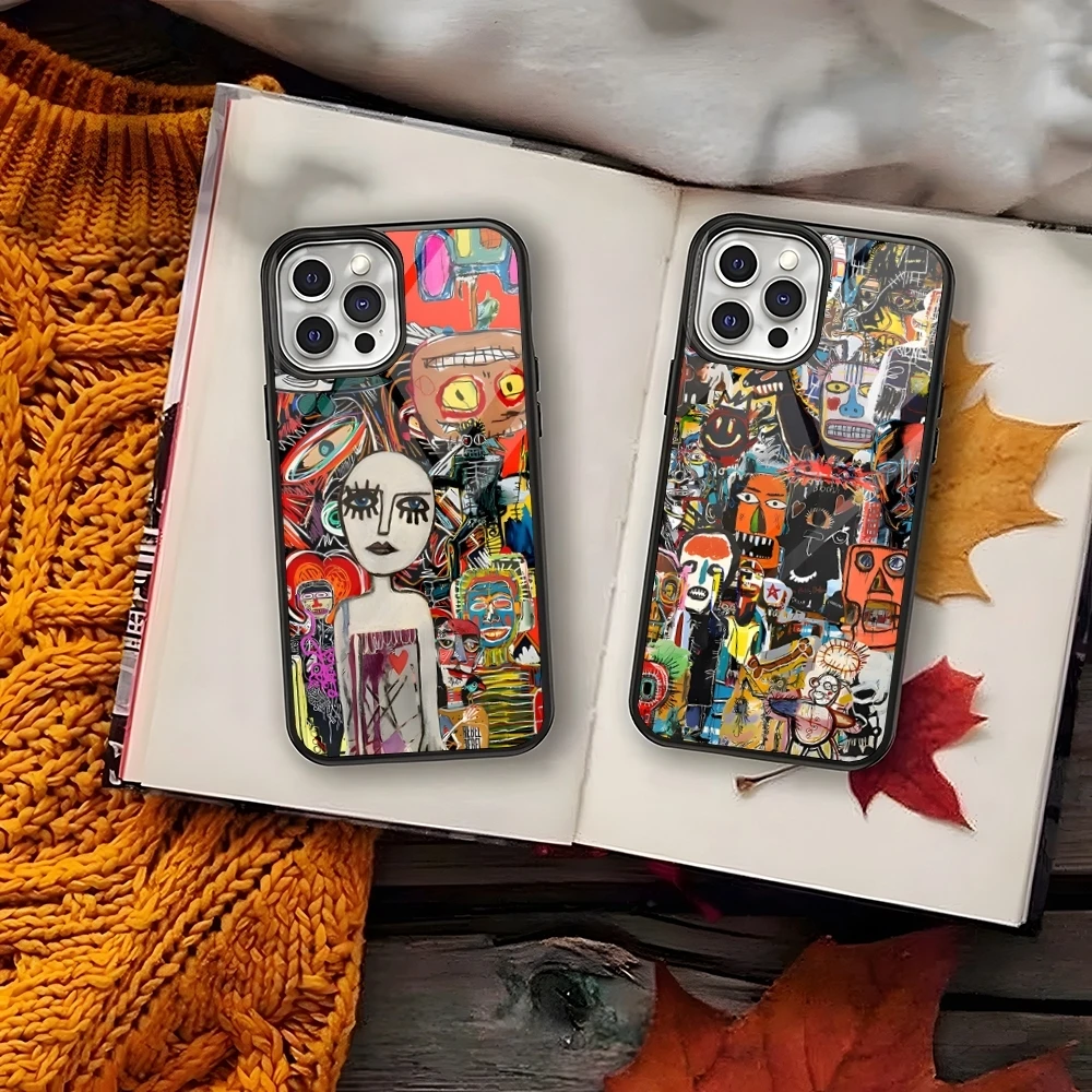 Jean M-Michels Art Phone Case PC+TPU For Iphone 16 12 Pro Max 1115 13 14 Mini 6S 8 7 Plus X Xs XR Luxury Back Cover