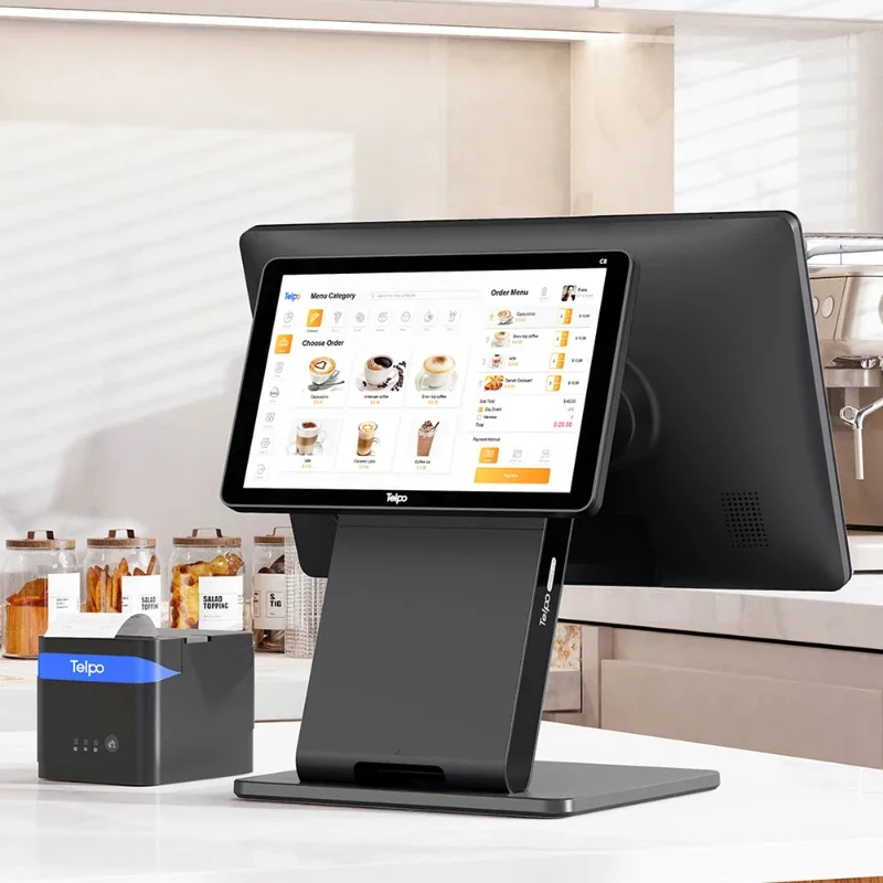 Цифровой кассовый аппарат Telpo caja с двойным экраном Android и сенсорным