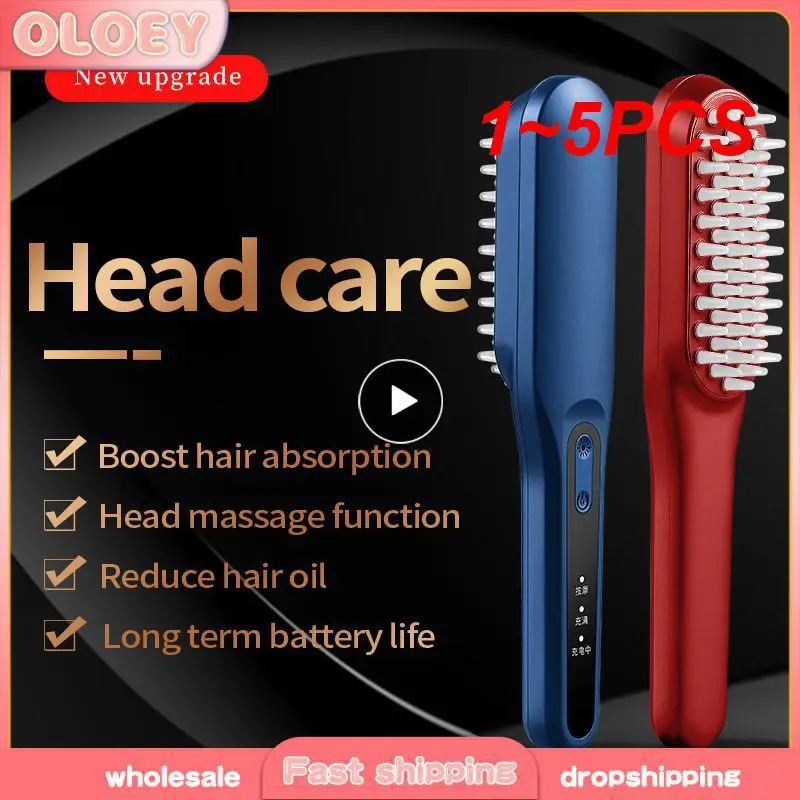 

1~5PCS Negative Lon Hair Growth Comb Anti Hair Loss Therapy Brush Phototherapy Stress Relief Massage Vibration Scalp Massager