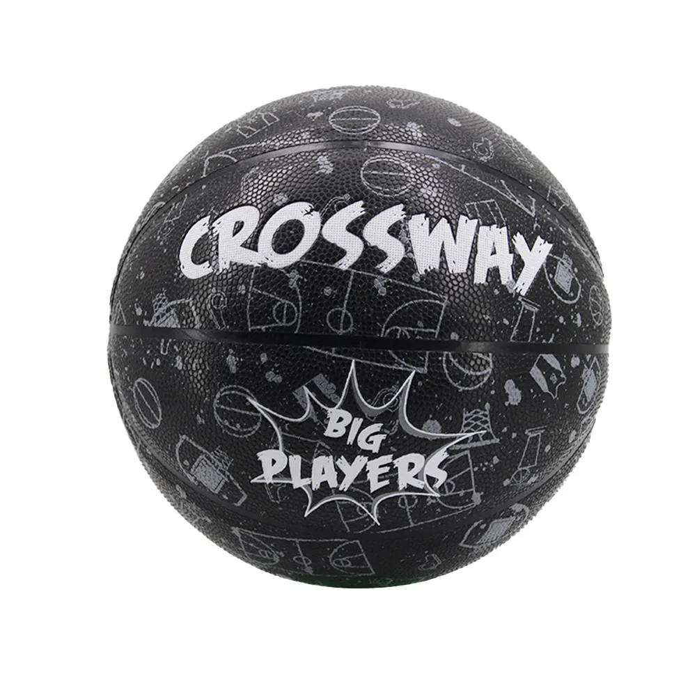 

Outdoor Basketball Cool Faux Leather Eco-friendly Training Basketball Street Wear-resistant Graffiti Basketball W/ Pin+Bag+Pump