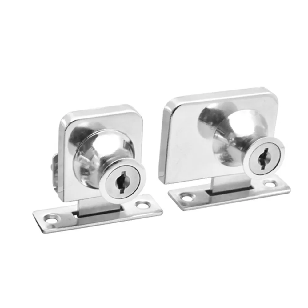 

Wine Cabinet Locks Door Lock Home Metal 1 Pc Display For 5-8mm Glass Showcase Single/double Doors Sliding Glass