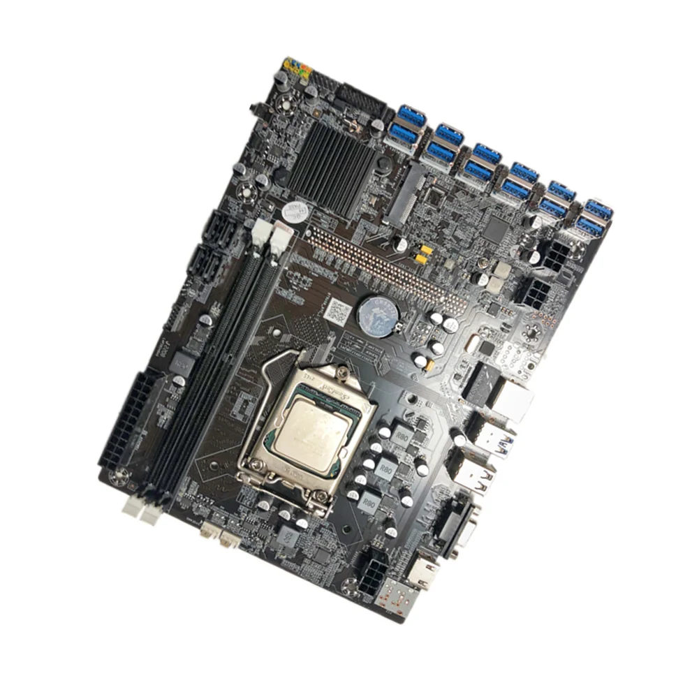 

Материнская плата B75 для майнинга с процессором Intel LGA1155 CPU 2DDR3 HDMI совместимая материнская плата для компьютера