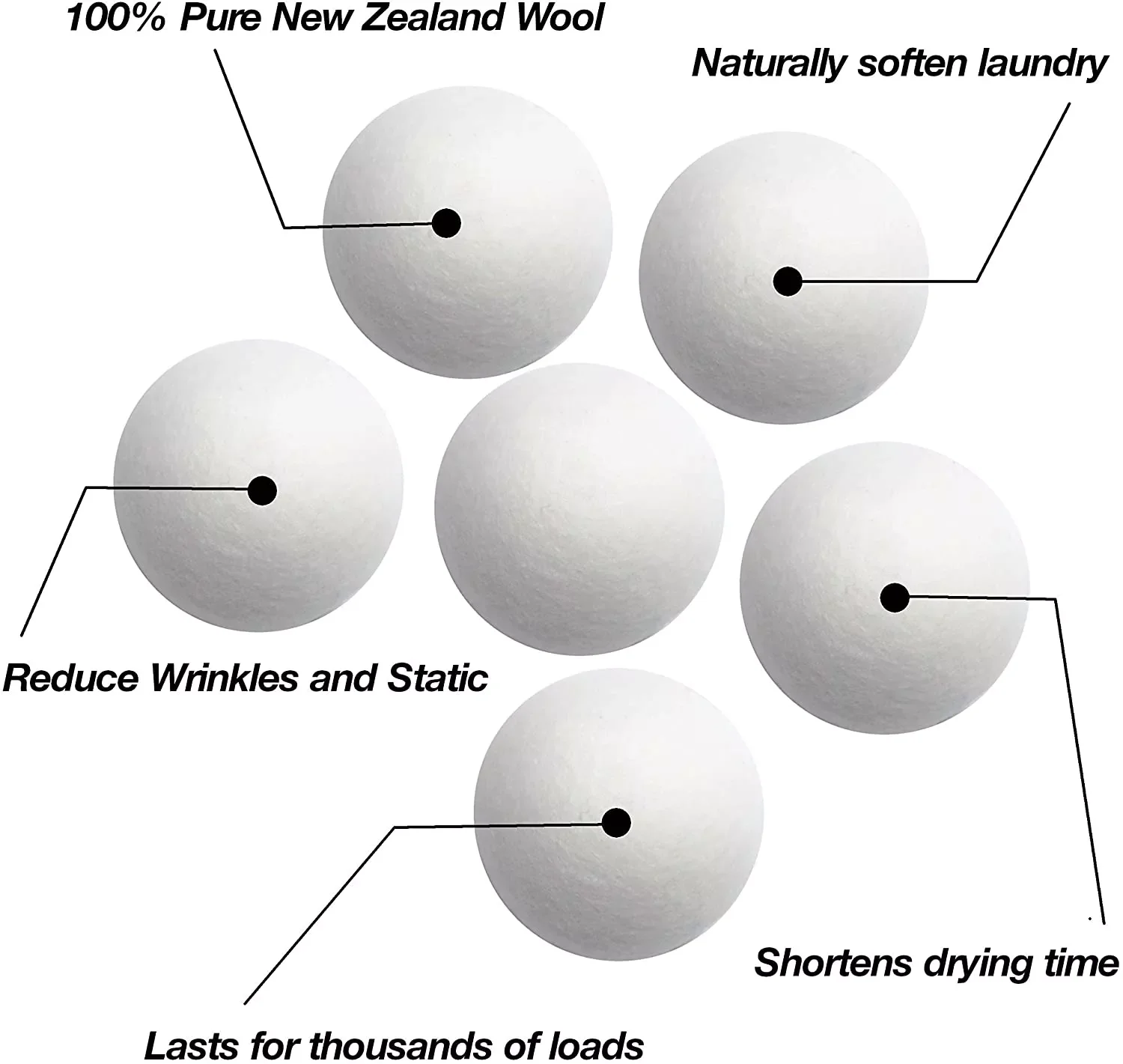 

Reusable Wool Dryer Balls Magical Washing Tool for Washing Machine Cleaning Drying 4cm Fabric Softener Ball Laundry Balls
