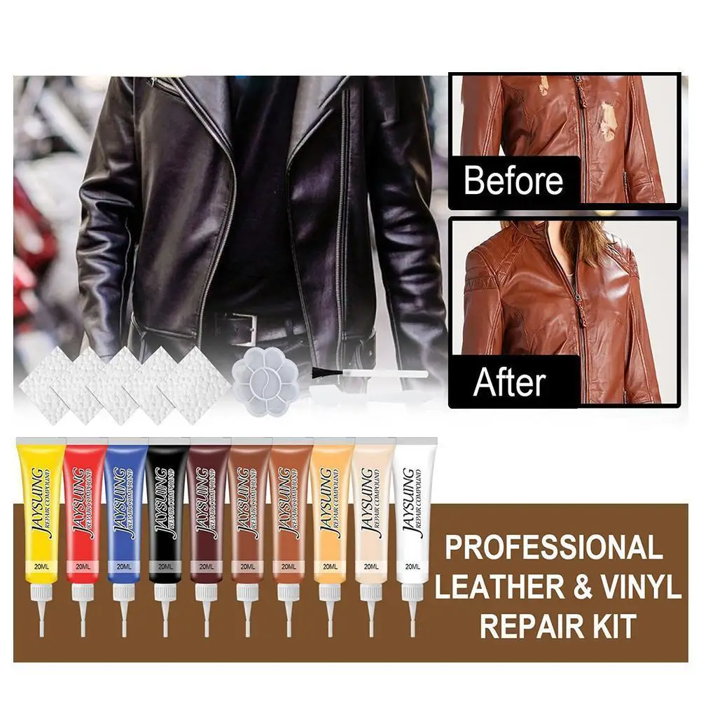

20ml Leather Repair Gel Car Seat Holes Scratch Crack Gel Refurbishing Repair Leather Cream Paste Color Multifunctional Repa H9W5