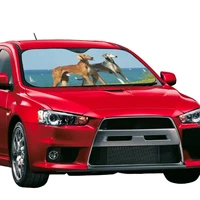 saluki dogs funny sunshade windscreen 76x140cm gift for animal dog lover aluminium foil car sunshade car covers