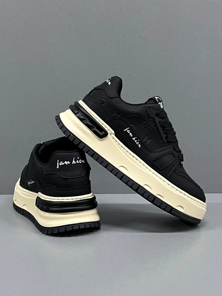 Мужская обувь Ozhouzhan осень 2023 новые корейские повседневные кроссовки на платформе