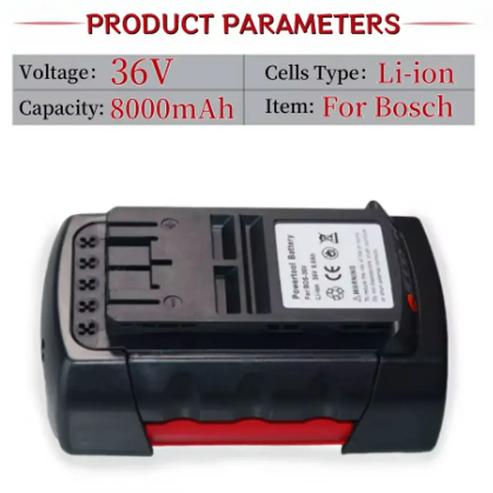 Литий-ионная аккумуляторная батарея для Bosch 36 В 2607336003 Ач BAT810 BAT840 D-70771 BAT836 BAT818