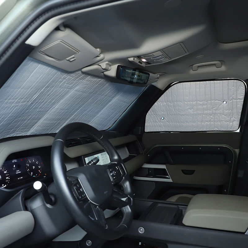 For 20-22 Land Rover Defender full window glass sunshade car sunscreen UV protection foldable window sunshade 10-piece set