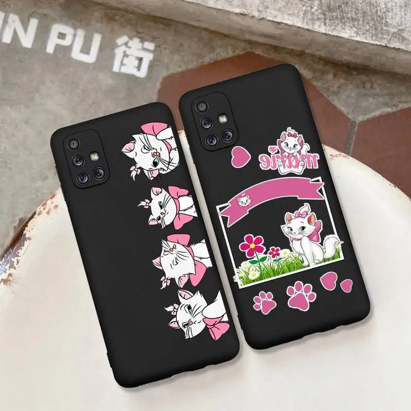 Disney Marie Cat Luminous Luxury Toys Phone Case For Samsung Galaxy Note 20 Ultra 7 8 9 10 Plus lite M31S M30S M51 M21Soft Cover