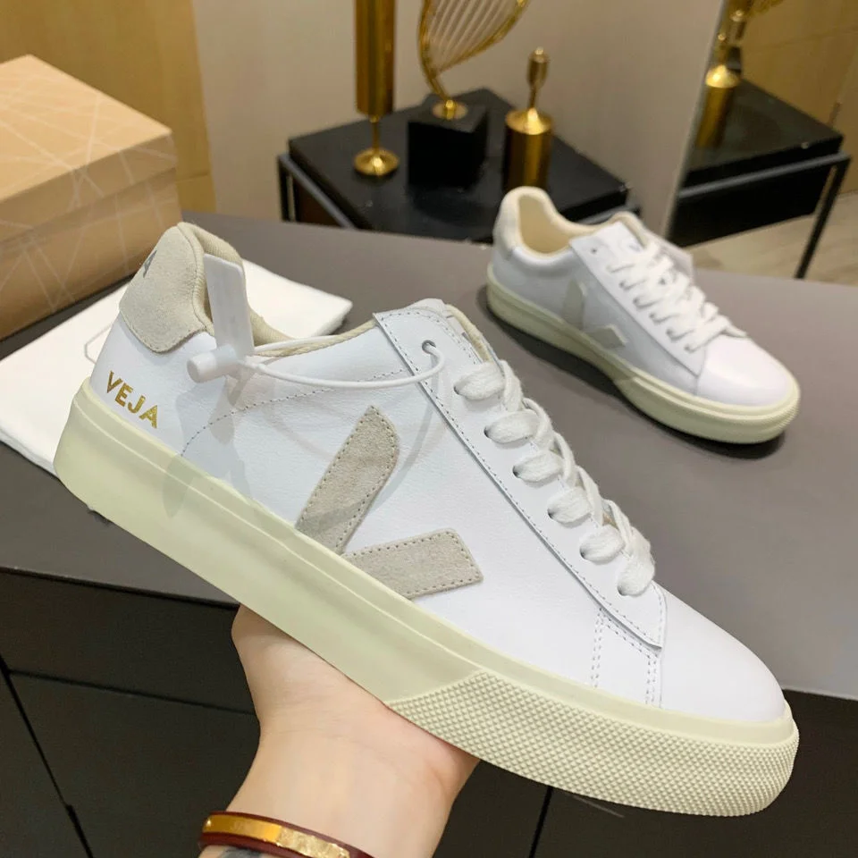 

Veja Original Quality Campo Women Sneakers Men Classic White Trainers Unisex Fashion Couple Vegetarianism New Style Size 35-44