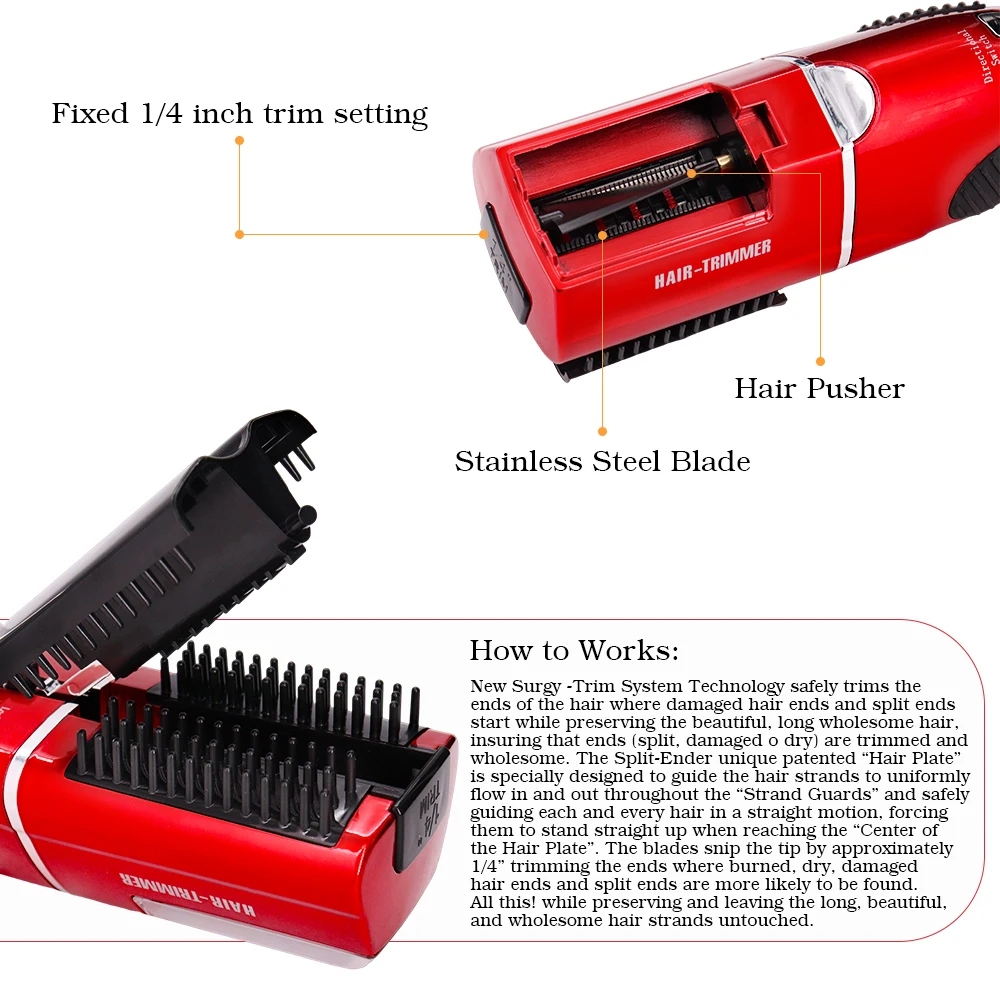Automatic Split End Hair Trimmer Dry Damaged Hair Remover Cordless Women Hair Cutting Machine Open Ends Hair Cutter Clipper images - 6