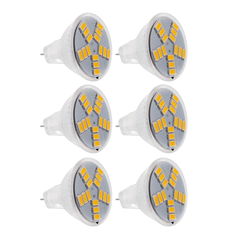 

6X 7W MR11 GU4 600LM LED Bulb Lamp 15 5630SMD Warm White Light