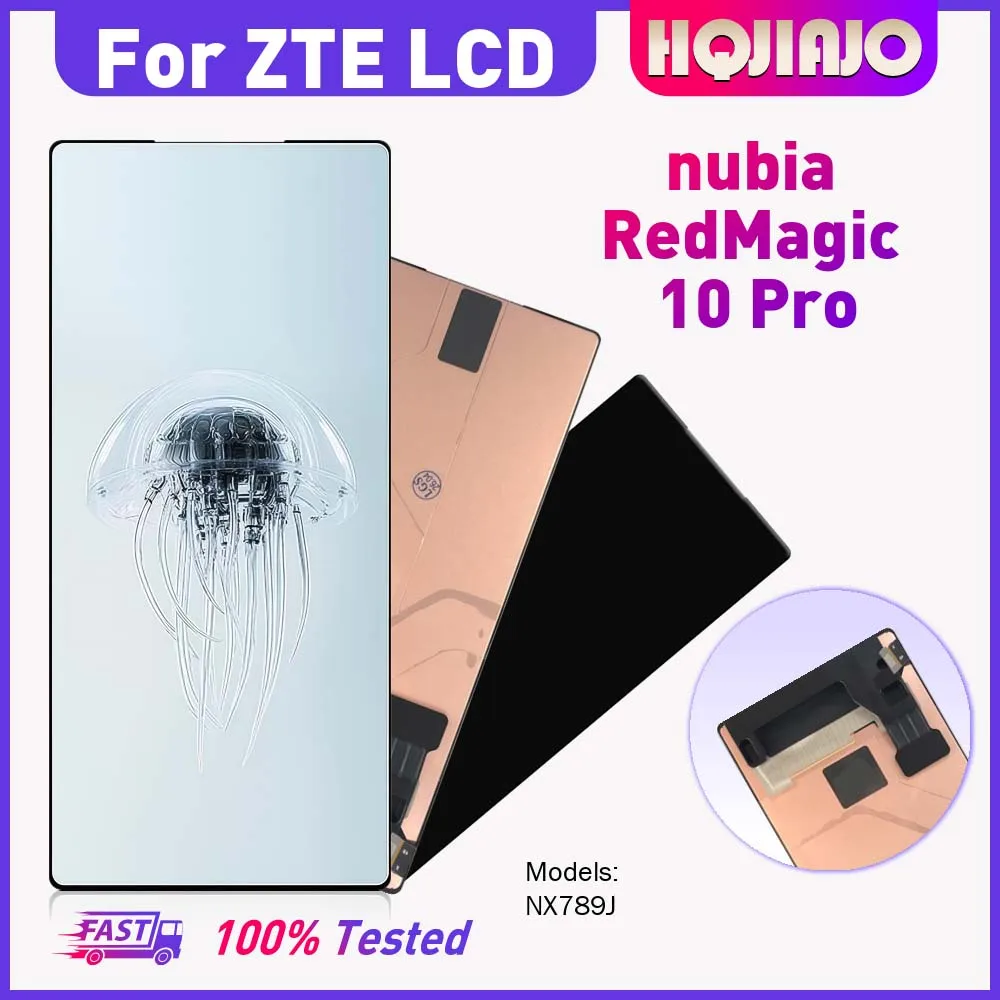 Фото 6,85-дюймовый AMOLED LCD-дисплей для ZTE nubia RedMagic 10 Pro NX789J без рамки, сенсорный экран, дигитайзер, комплект для замены, 100% протестировано №3