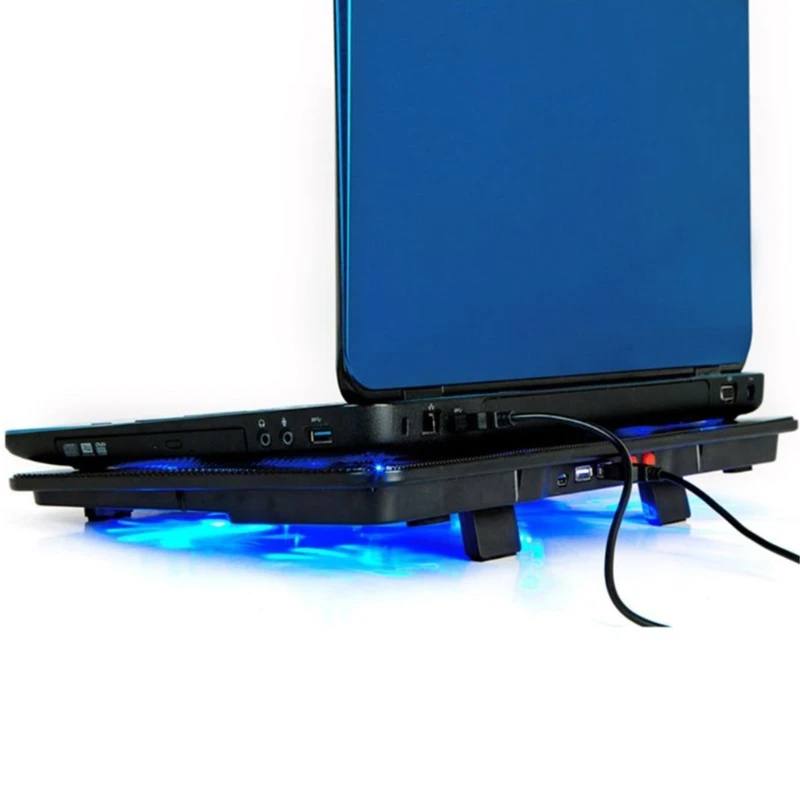 

Светодиодный экран с двумя USB-портами, охлаждающая подставка для ноутбука, подставка для ноутбука