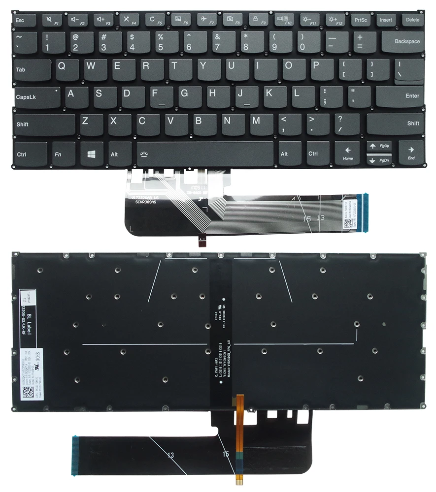 

New US Keyboard Backlit for Lenovo YOGA S540-14IWL K4-IWL C340-14IWL 330-13IKB 14API C740-14 Flex14 81SQ K3-IWL K4e-IML 530-14