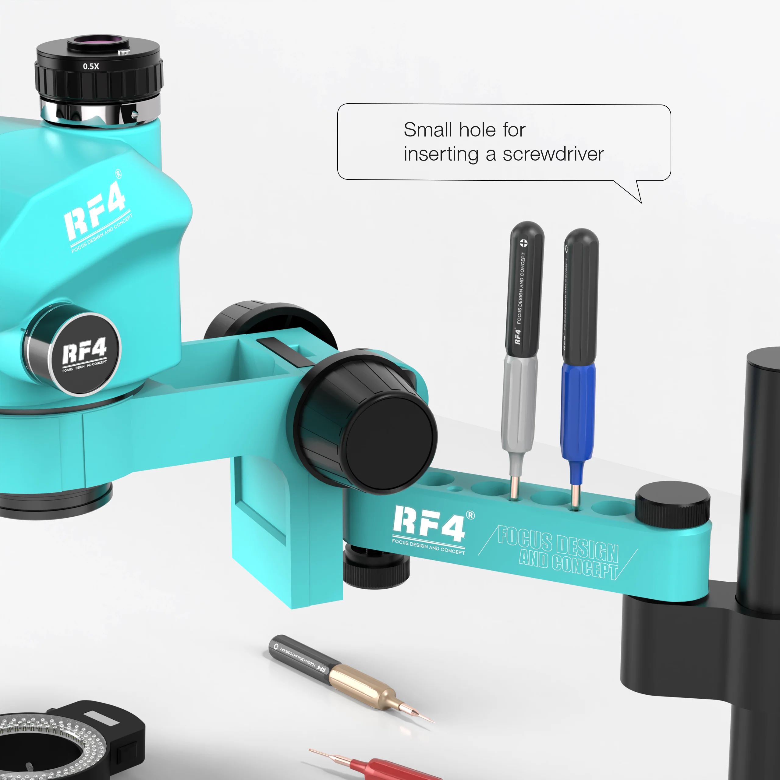 RF47050PRO-FO19 Многофункциональный силиконовый встроенный металлический микроскоп, ремонт мобильных телефонов, триокулярный стереомикроскоп с 6 зумами (art.: 3920cd3fdef4d) - 3920cd3fdef4d