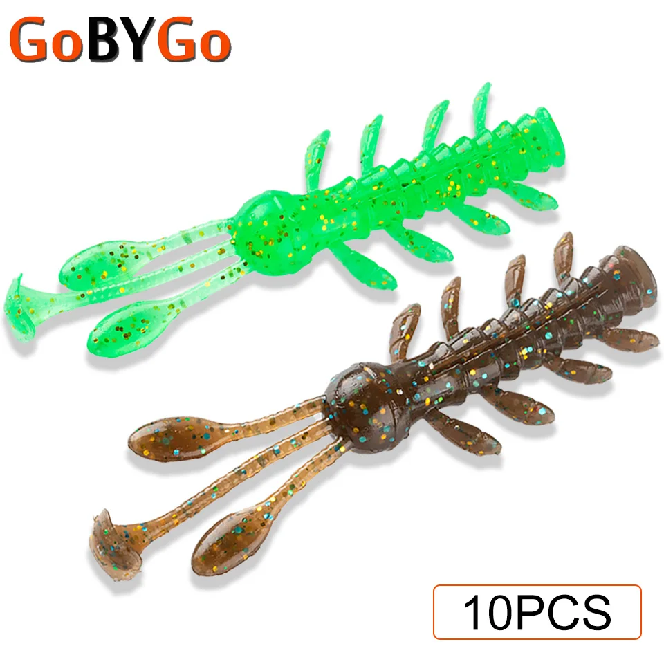 

10 шт./партия, мягкие рыболовные приманки, 75 мм, 3,1 г