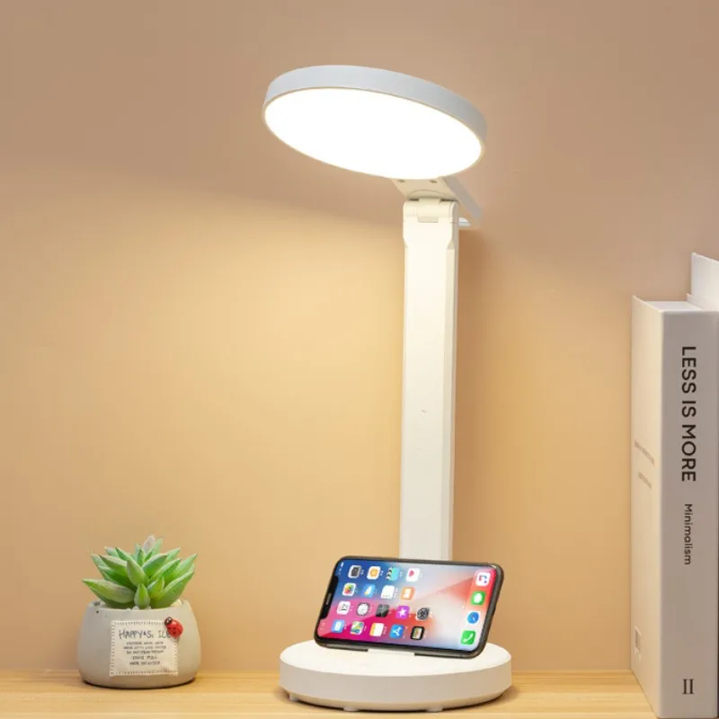 

Foldable LED Table Lamp Eyes Protection Touch Dimmable Light Student Dormitory Bedroom Reading USB Rechargable Desk Lamp Gift