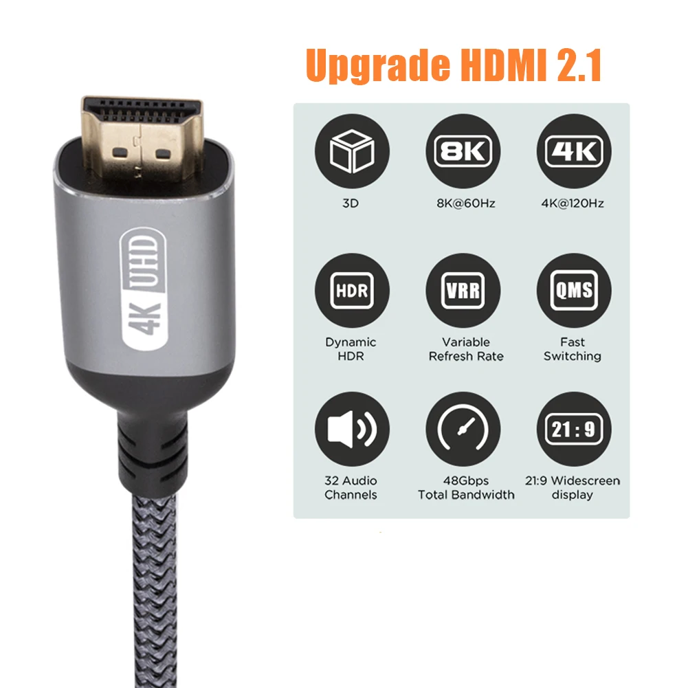 1-5m 4K Cable Wire 120Hz HDMI-compatible Splitter Digital Cord for Xiaomi Xbox Serries X PS5 PS4 Chromebook Laptops |