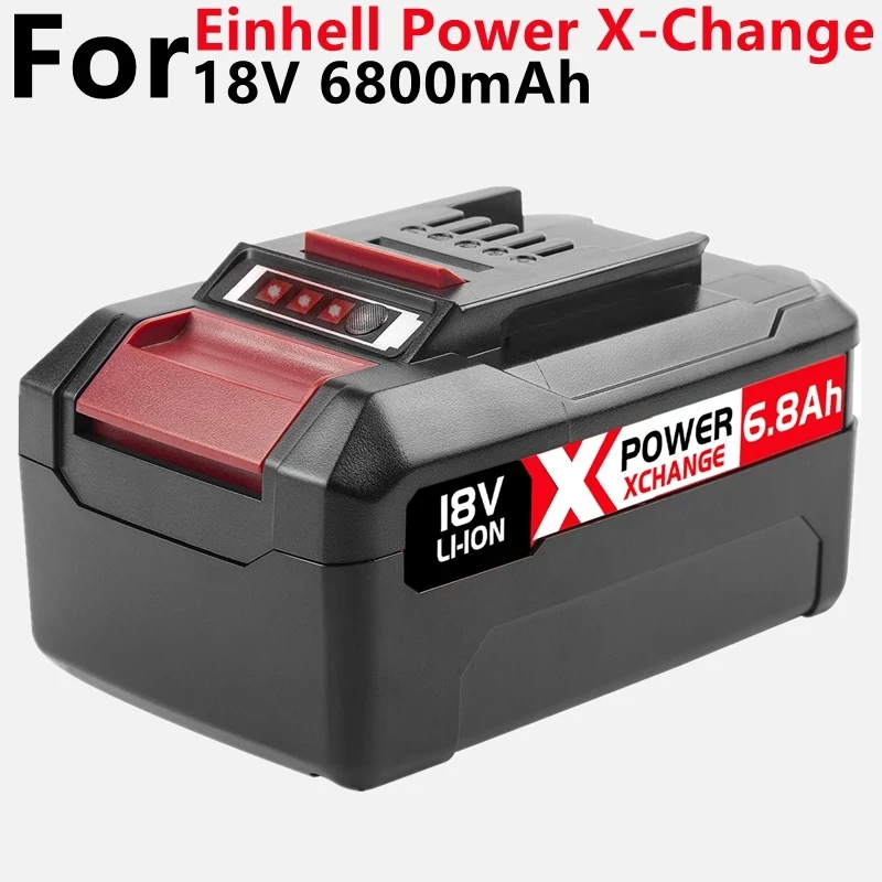 

Сменный аккумулятор X-Change 6800 мАч для Einhell Power X-Change, совместим со всеми аккумуляторами 18 в Einhell Tools светодиодный ным дисплеем