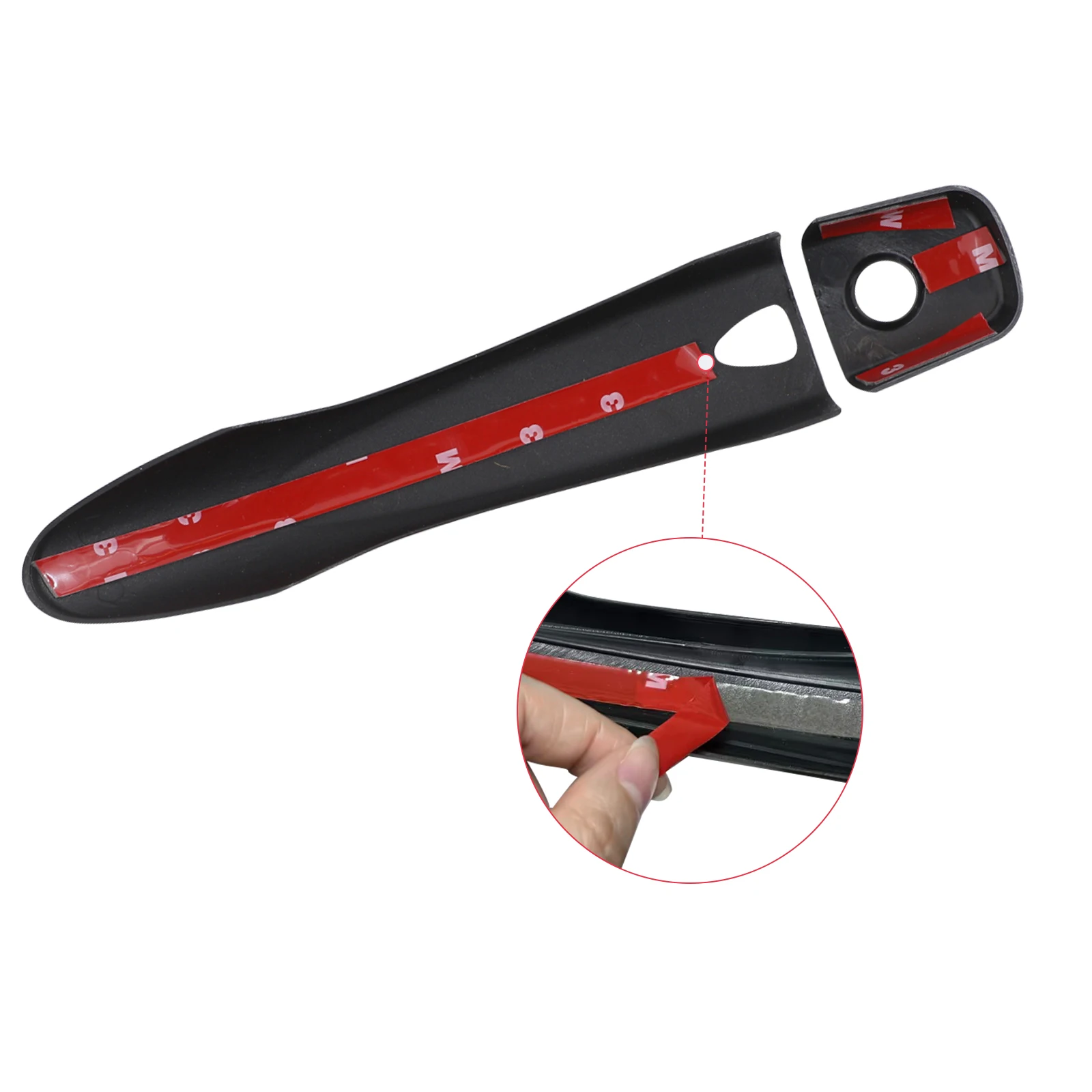 Матовая черная накладка на 4 дверные ручки автомобиля Накладка для Nissan Navara NP300 2015