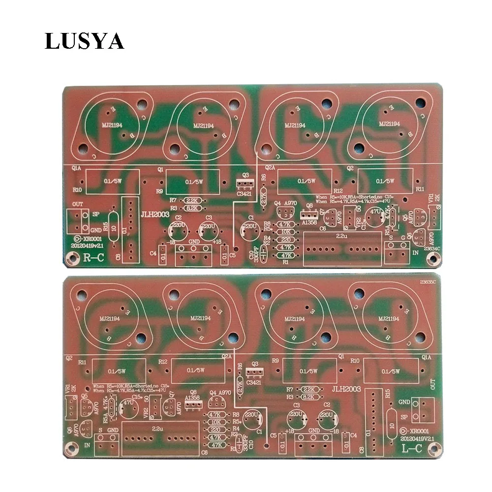 

1 пара JLH HOOD Class A односторонняя Плата усилителя мощности PCB HiFi Stereo Home Audio