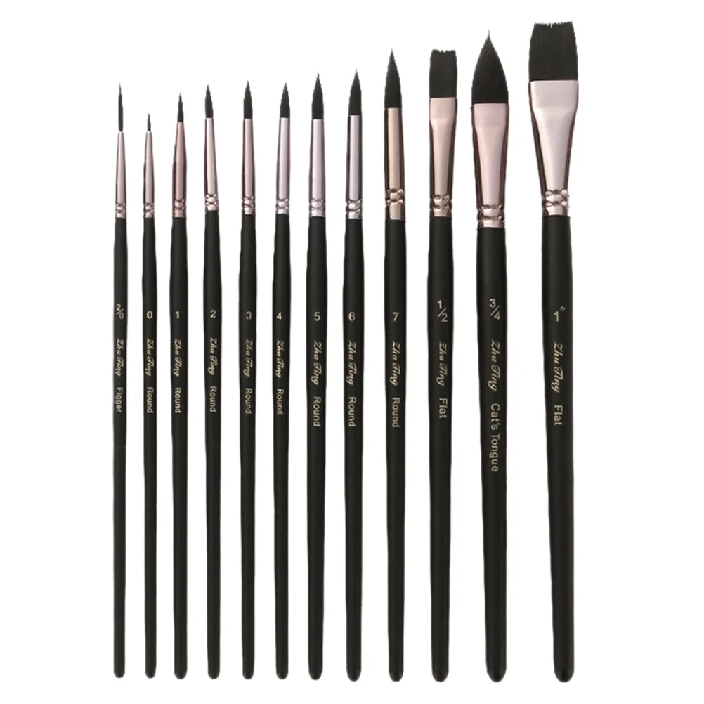 

Brushes Brush Painting Watercolor Pen Water Supplies Diy Pointed Color Tip Cleaning Pens Professional Blending Wood Miniature