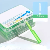 60pcsbox toothpick dental interdental brush 0 6 1 5mm cleaning between teeth oral care orthodontic brush i shape tooth floss