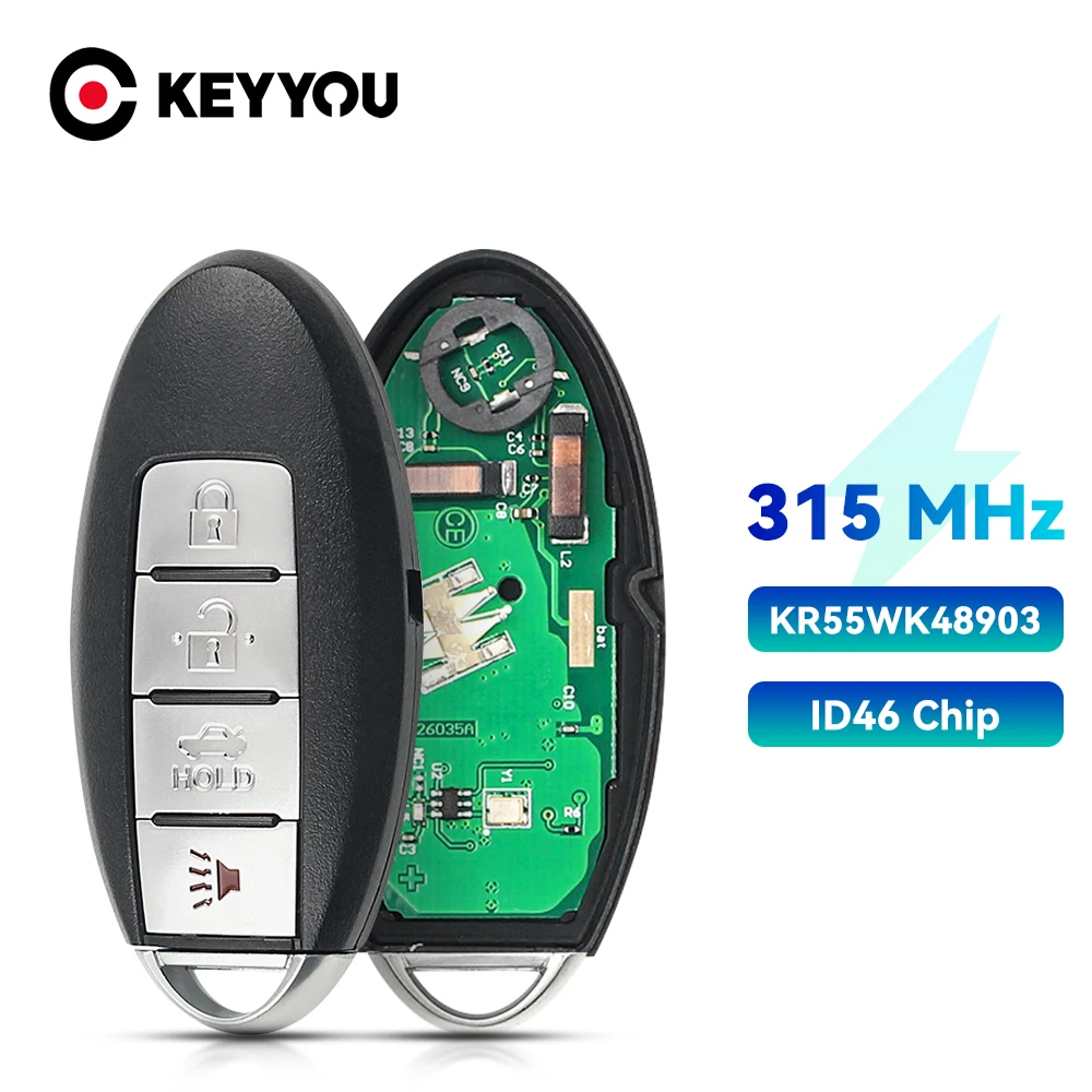 

Дистанционный ключ от машины KEYYOU для Nissan Altima Maxima Murano 2007, 2008, 2009, 2010, 2011, 2012, 2013, 2014 KR55WK48903 KR55WK49622