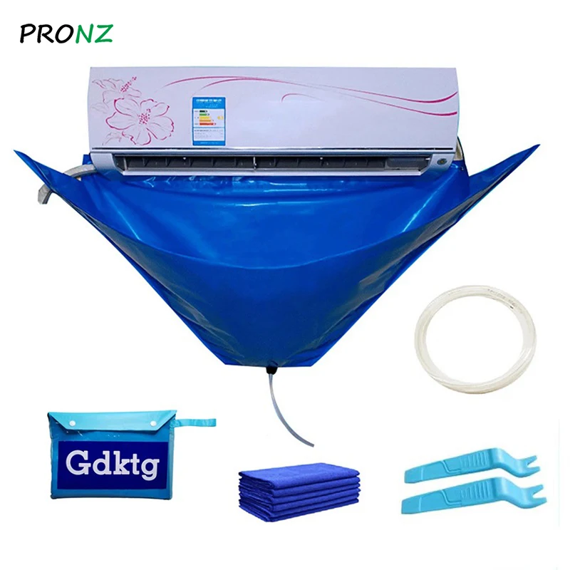 

Air Conditioner Cleaning Cover Waterproof Dust Protection Cleaning Cover Bag With Water Pipe For Air Conditioners Below 1.5P