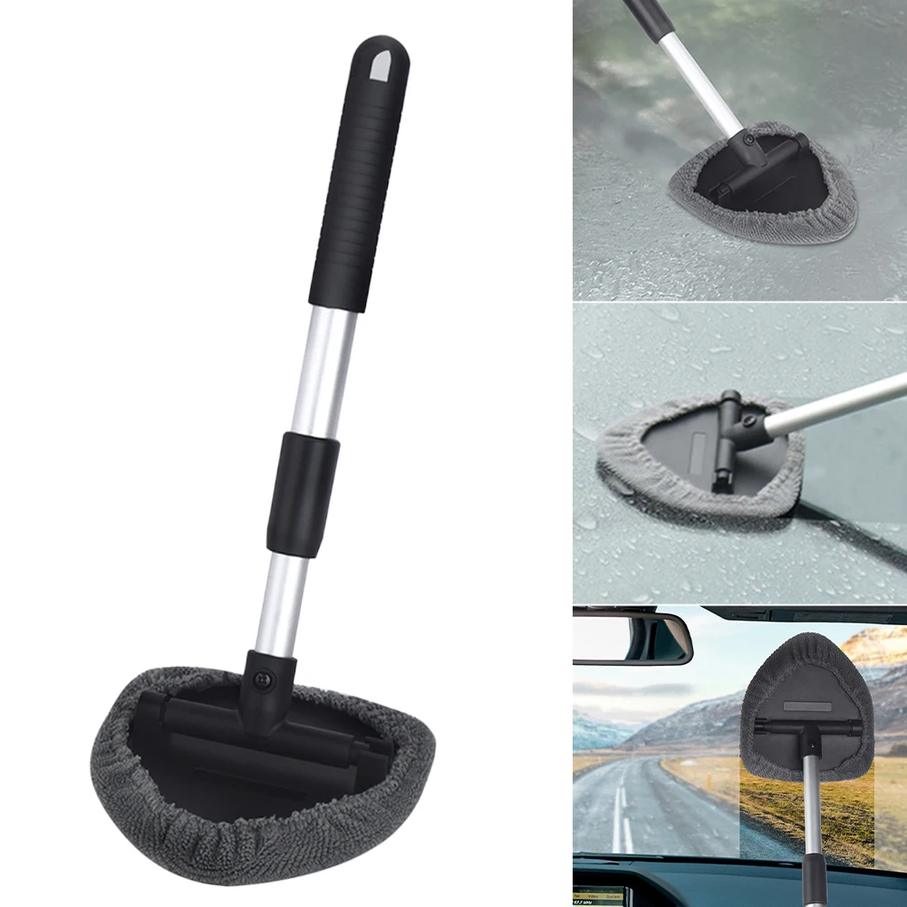 

Car Window Cleaning Brush Telescopic Handle Defogging Wiper Car Brush Duster Anti-fog Car Window Scraper Windshield Cleaner