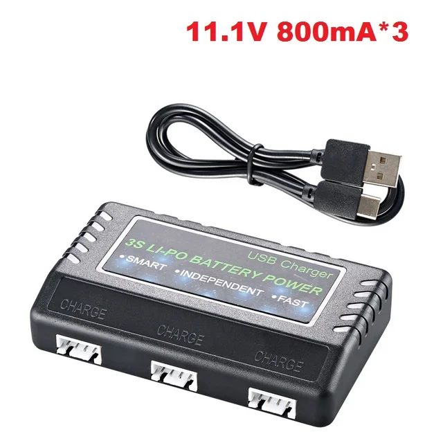 3-port 800mA 3S 11.1V USB charger