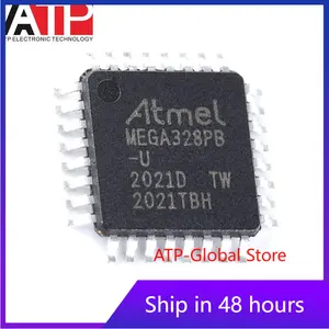 1pcs/lot Original Genuine ATMEGA328PB-AU ATMEGA328PB MEGA328PB-U ATMEGA328PBAU TQFP32 IC single chip microcontroller TQFP-32