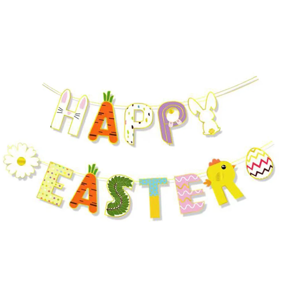 

Easter Banner Decoration Homedecor Centerpieces Happy Ornament The Decorative Hanging Themed Design