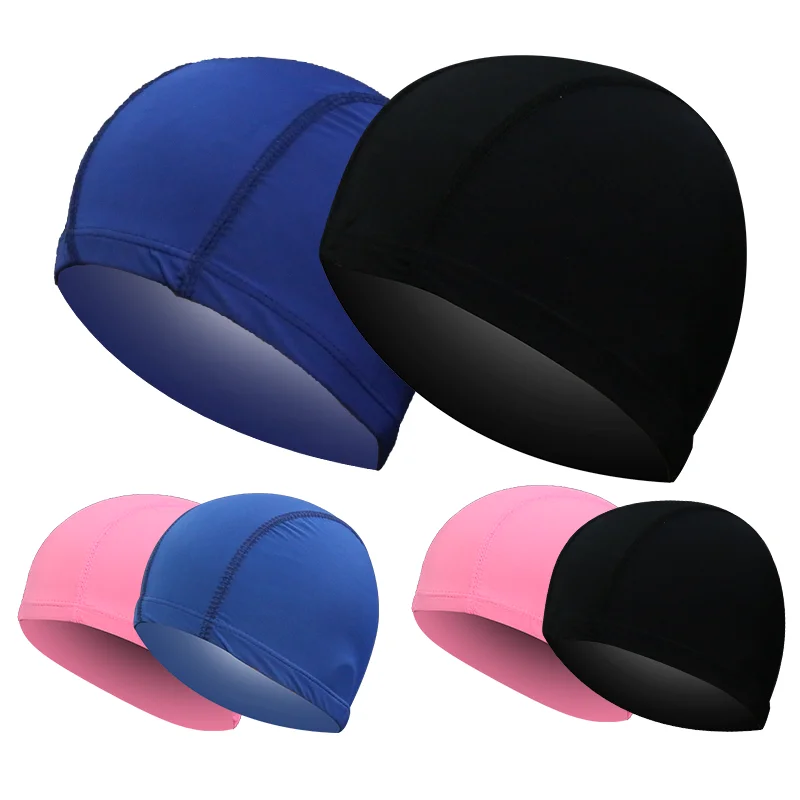 

New Adults Children Swimming Caps Hat Unisex Waterproof Swim Pool Cap High Quality Repeatable Ear Protect Nylon Diving Hat