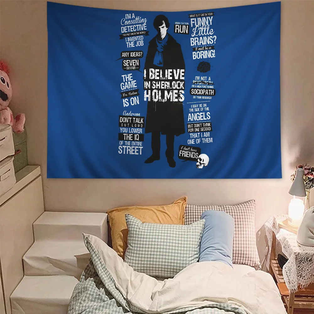 Sherlock фильм гобелен с героями мультфильмов искусство научная фантастика домашний