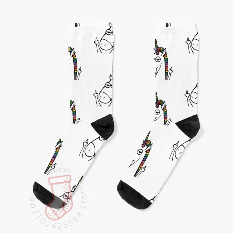 Unicorn Flippin' The Bird Socks Men Cycling Socks Men Gift