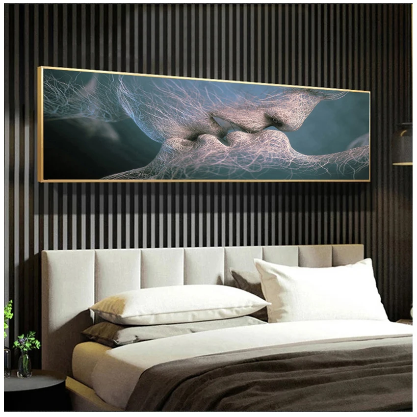 Украшение картина для дома картины на холсте абстрактная маслом поцелуй любви