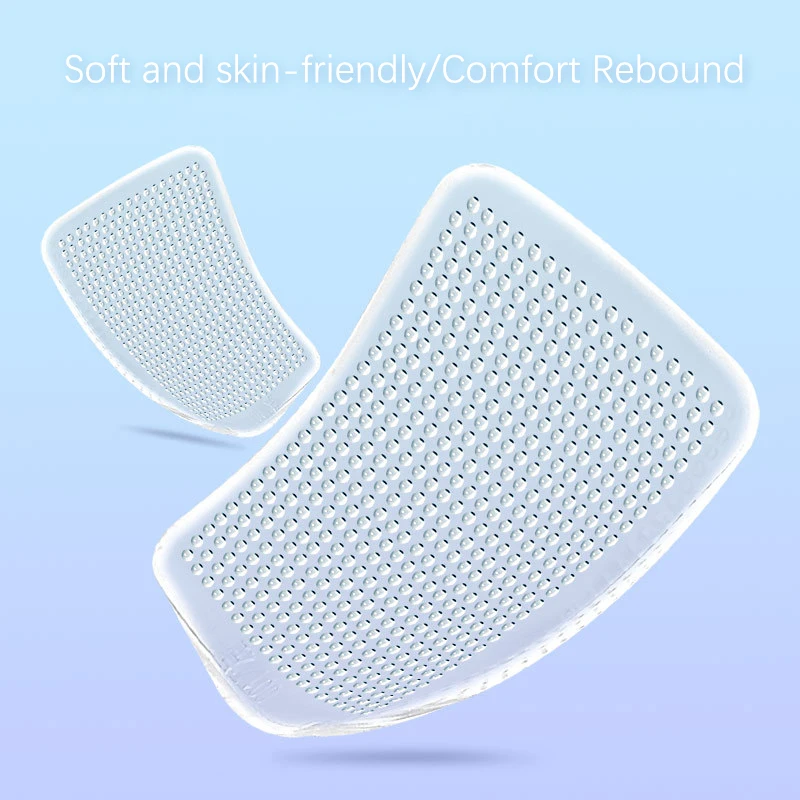 Insoles Ladies High Heel Shoe Insole Female Half Pad Reduces Friction Pain Silicone Forefoot Pad Anti-skid Foot Care Pads images - 6
