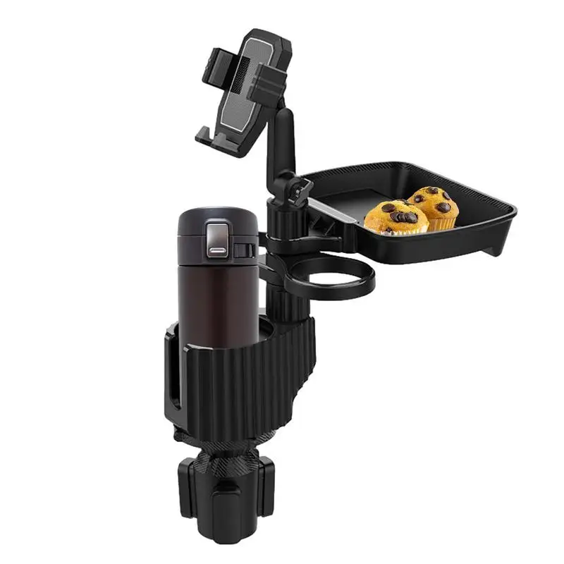 

Cup Holder Phone Mount For Car Multi Function Cup Holder Expander Food Tray Drink And Food Holder Adapter Car Interior Organizer